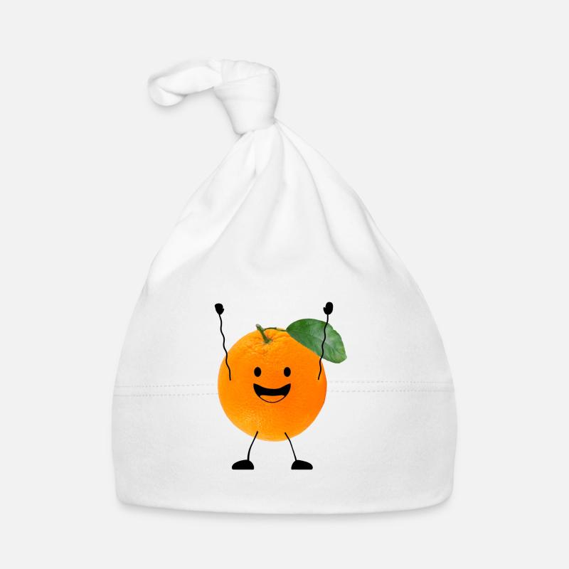 orange avec le visage Bonnet bio Bébé