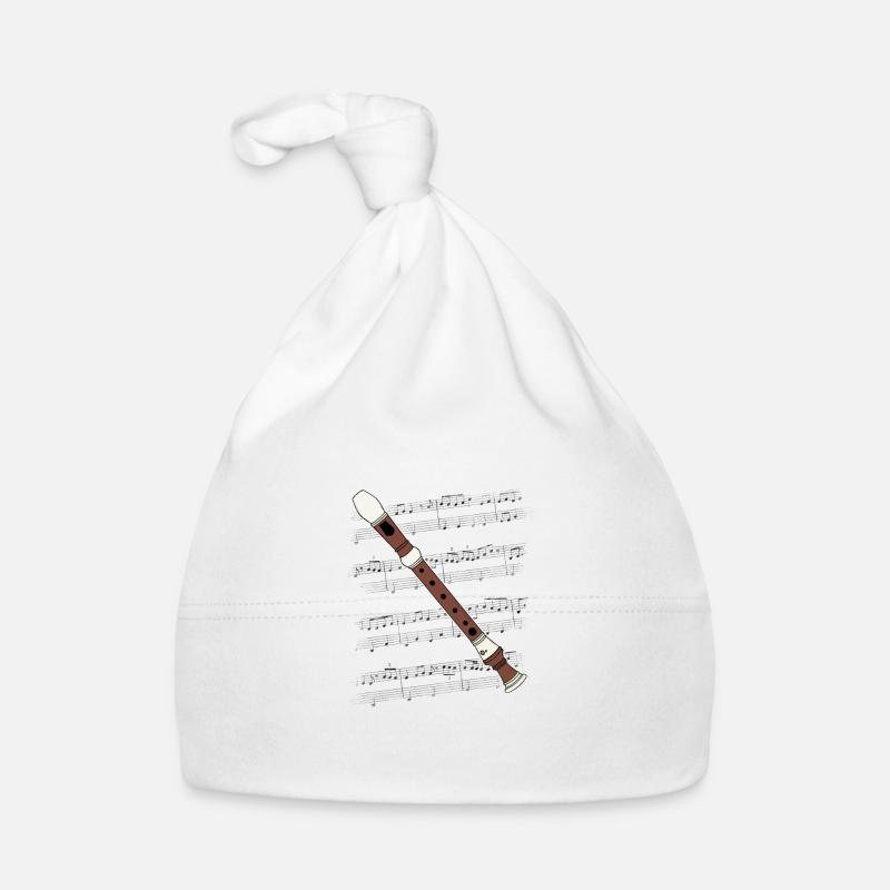 Recorder Player Recorderist Music Notation Organic Baby Cap