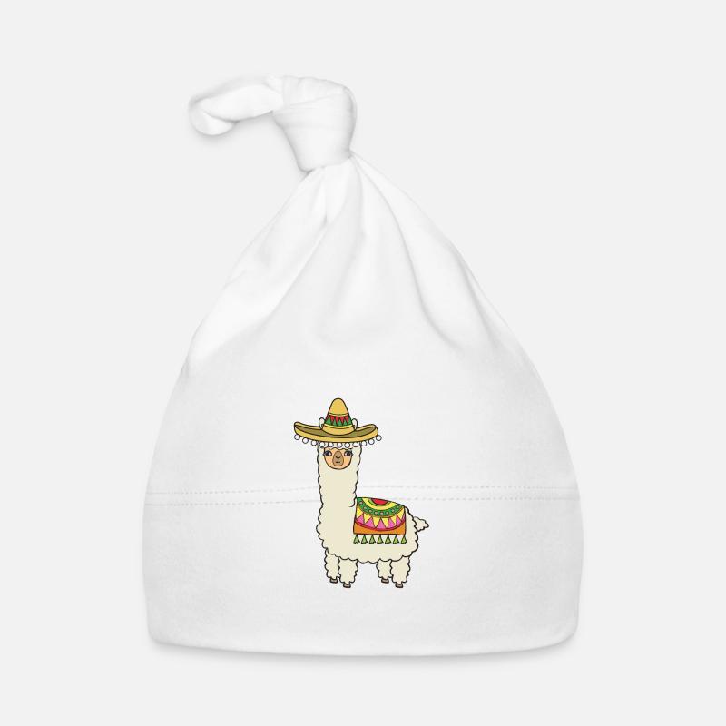 Alpaca with a hat. Organic Baby Cap