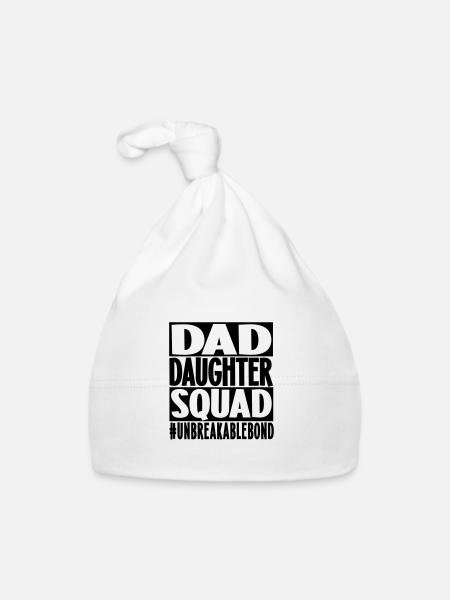 Dad Daughter Squad - Organic Baby Cap - white - Front