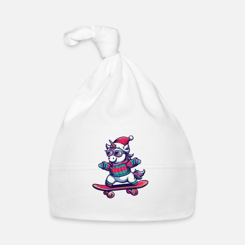 Licorne Noël drôle Bonnet bio Bébé
