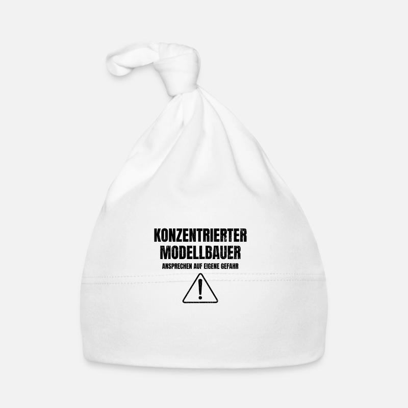 Konzentrierter Modellbauer | Modellbau Geschenke Baby Bio-Mütze