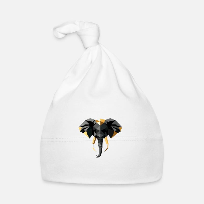 Elephant Low Poly Design Organic Baby Cap