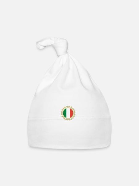 Italia Sardegna Island Mediterranean Holiday Dicton - Bonnet bio Bébé - blanc - Devant