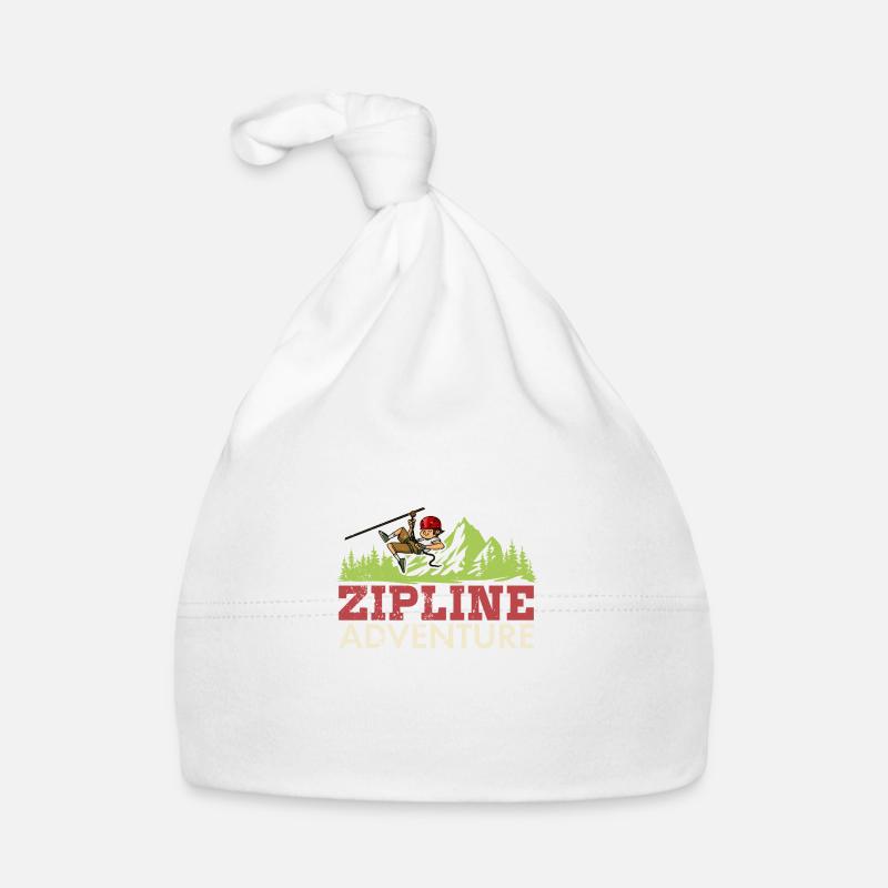 Zipliner Zipline Hobby Rope Slide Mountains Saying Organic Baby Cap