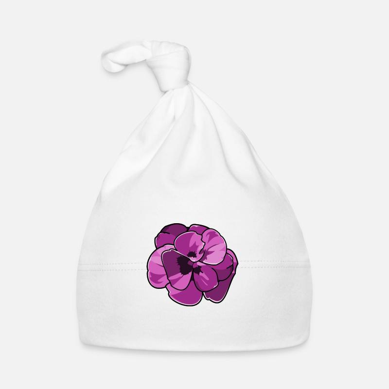 Belle floraison pourpre Bonnet bio Bébé