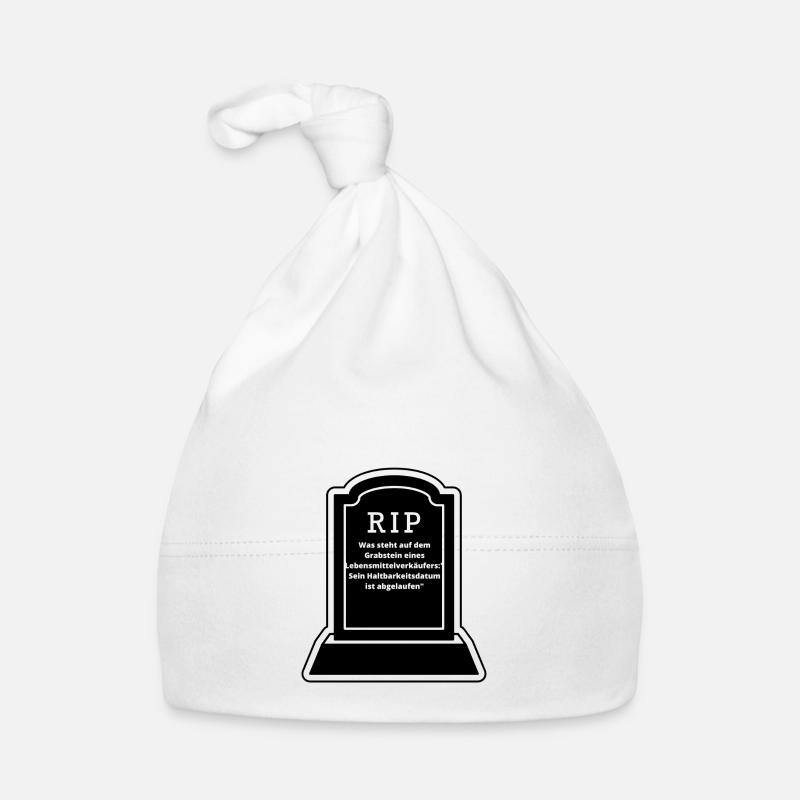 Ce qui est écrit sur la pierre tombale - Bonnet bio Bébé - blanc