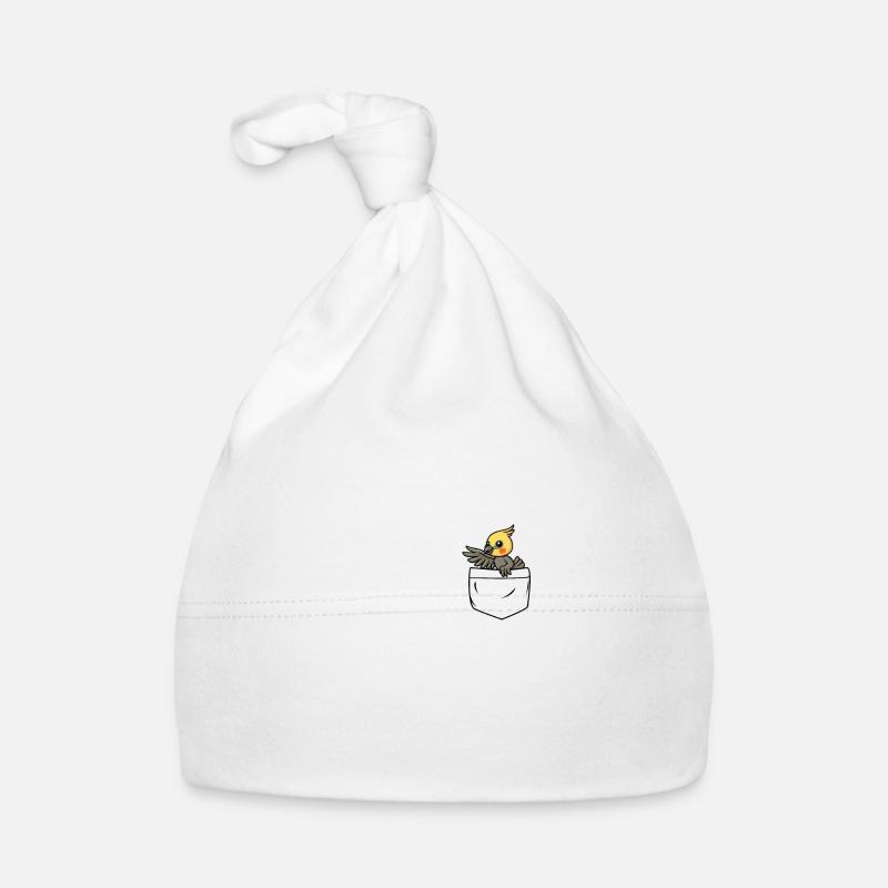 Nymphensittich Brusttasche Motiv Geschenk Baby Bio-Mütze
