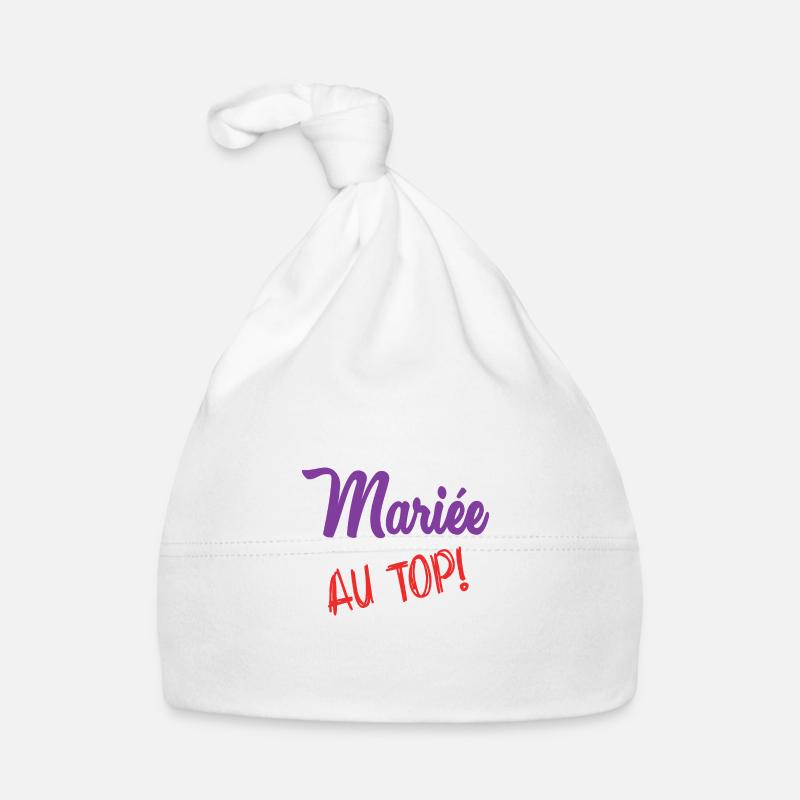 EVJF. MARIEE. TEAM. TEAM MARIEE. FUTURE MARIEE - Bonnet bio Bébé - blanc