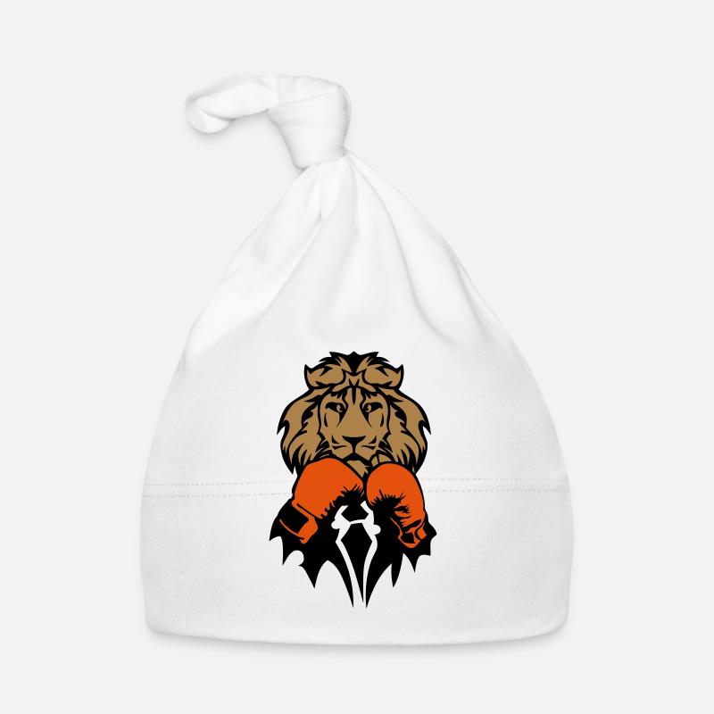 lion boxer glove boxing Organic Baby Cap