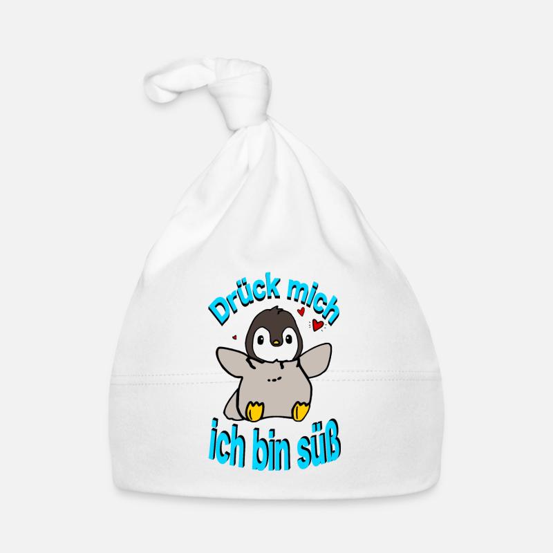 Pinguin Drück mich Baby Bio-Mütze