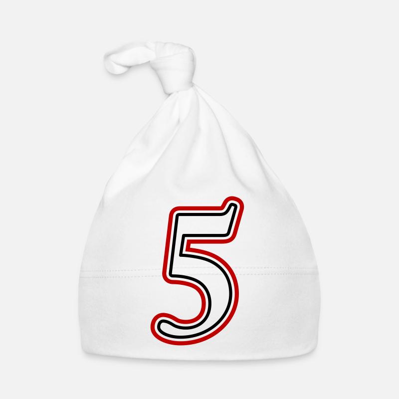 5 Number number Organic Baby Cap