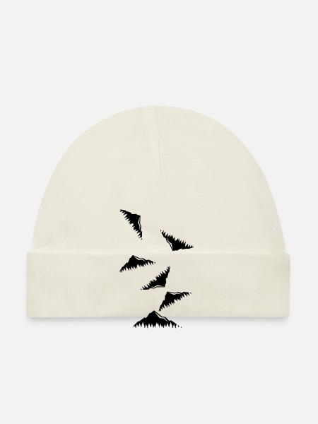 Mountains mountains icon - Organic Baby Cap - white - Front