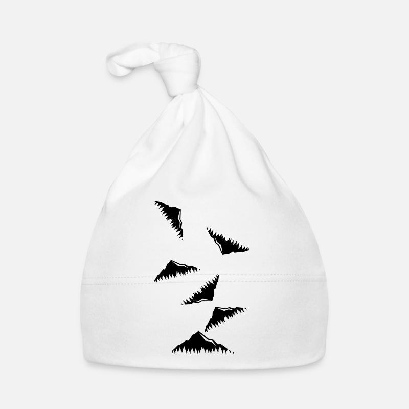 Icône montagnes montagnes - Bonnet bio Bébé - blanc