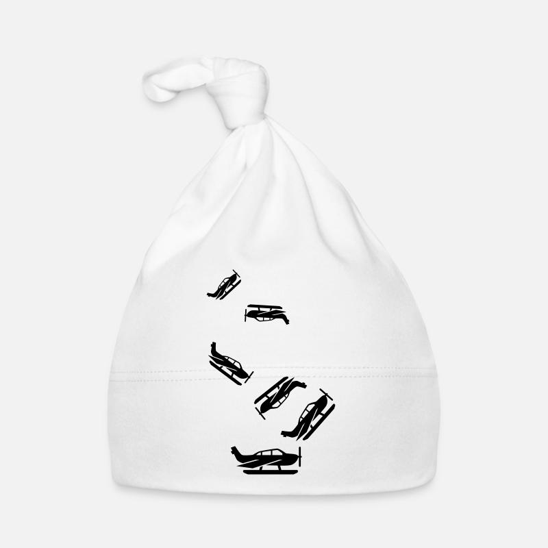 Flugzeug symbol - Baby Bio-Mütze - Weiß