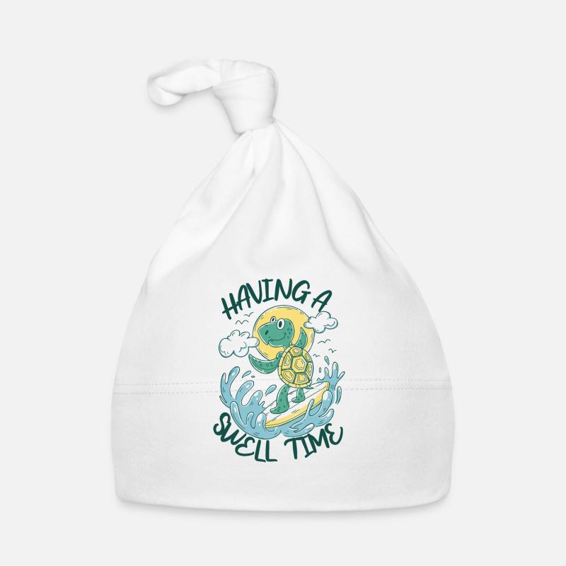 Surfing - Having a Swell Time Organic Baby Cap