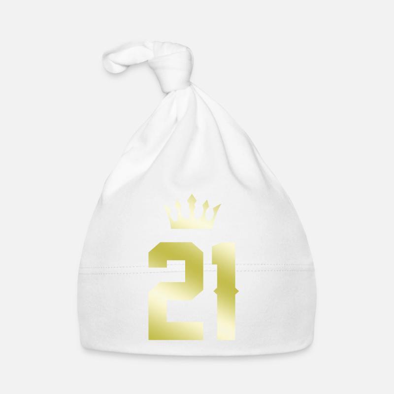 21 Number crown Organic Baby Cap