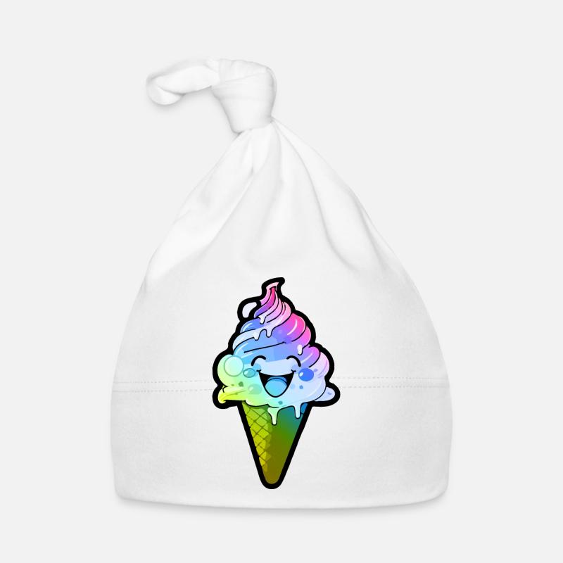 Ice Cream Comic Bunt Baby Bio-Mütze