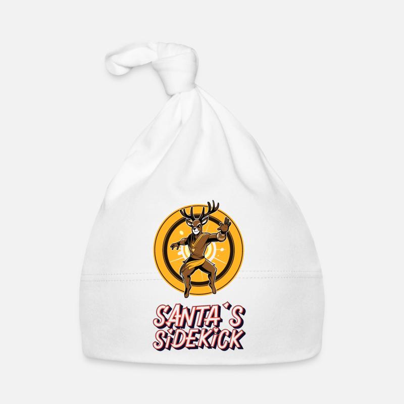 Funny gift for St. Nicholas! - Santa's Sidekick Organic Baby Cap