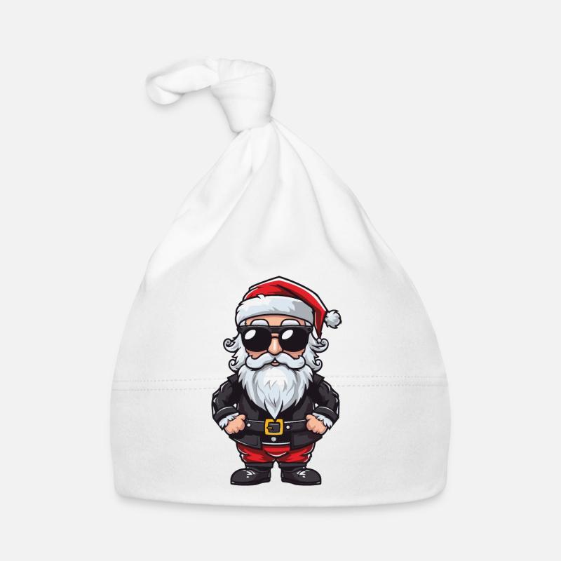 Santa Weihnachtsmann Comic Baby Bio-Mütze