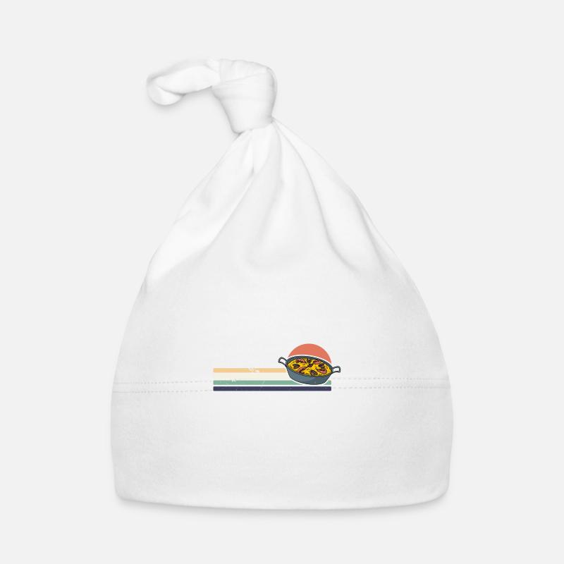 Paella Spanien Gericht Valencia Küche Spruch - Baby Bio-Mütze - Weiß