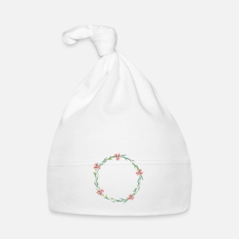 Cercle fleurs personnalisable Bonnet bio Bébé