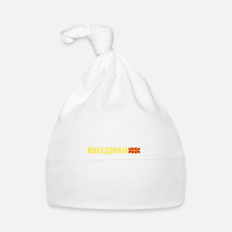 Drapeau de la Macédoine Balkan Histoire macédonienne Bonnet bio Bébé