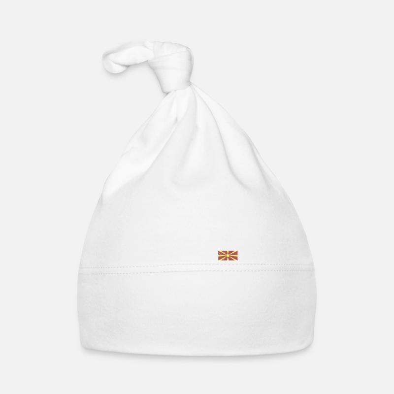Drapeau de la Macédoine Balkan Histoire macédonienne Bonnet bio Bébé