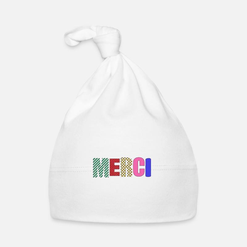 MERCI - Bonnet bio Bébé - blanc