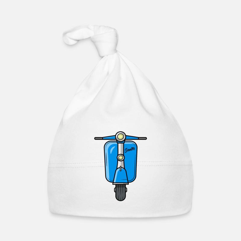 Scooter Motorroller Roller - Organic Baby Cap - white