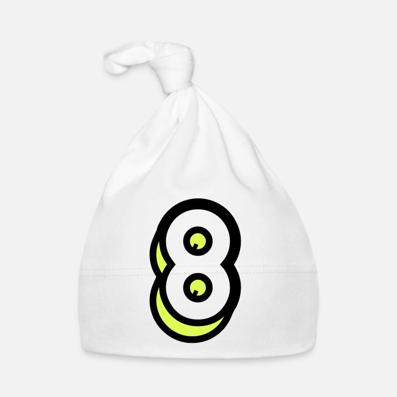 8 YEARS. 8TH ANNIVERSARY. BIRTHDAY 8 YEARS Organic Baby Cap