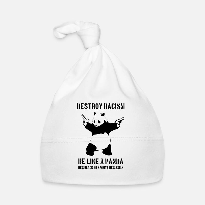 Détruire le racisme - Bonnet bio Bébé - blanc