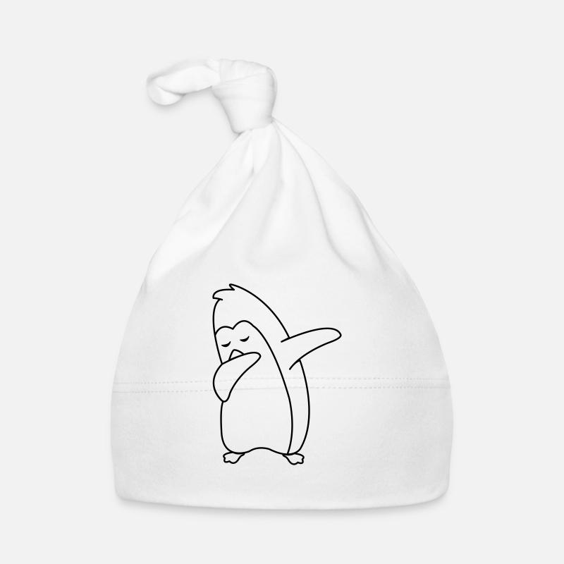 pinguin dabbing - Baby Bio-Mütze - Weiß
