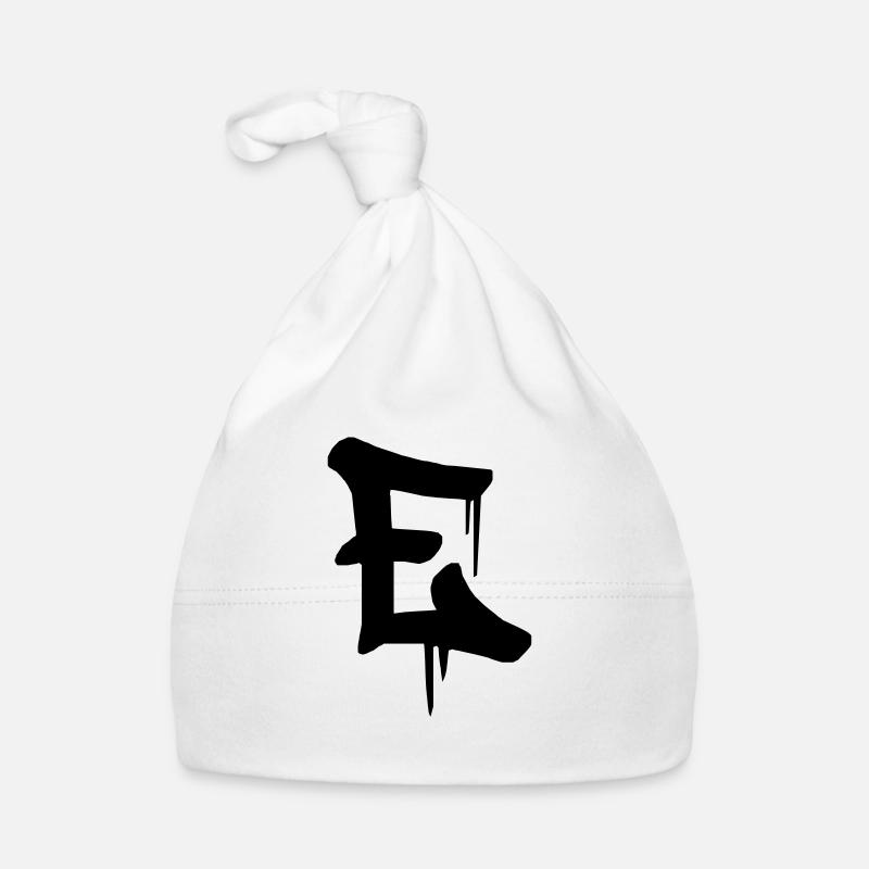 letter E Graffiti Organic Baby Cap