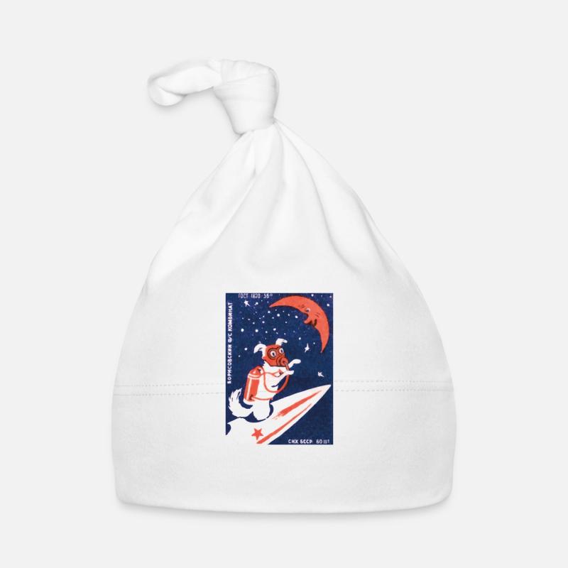 Laika URSS URSS Chien de l’espace cadeau Russie Bonnet bio Bébé