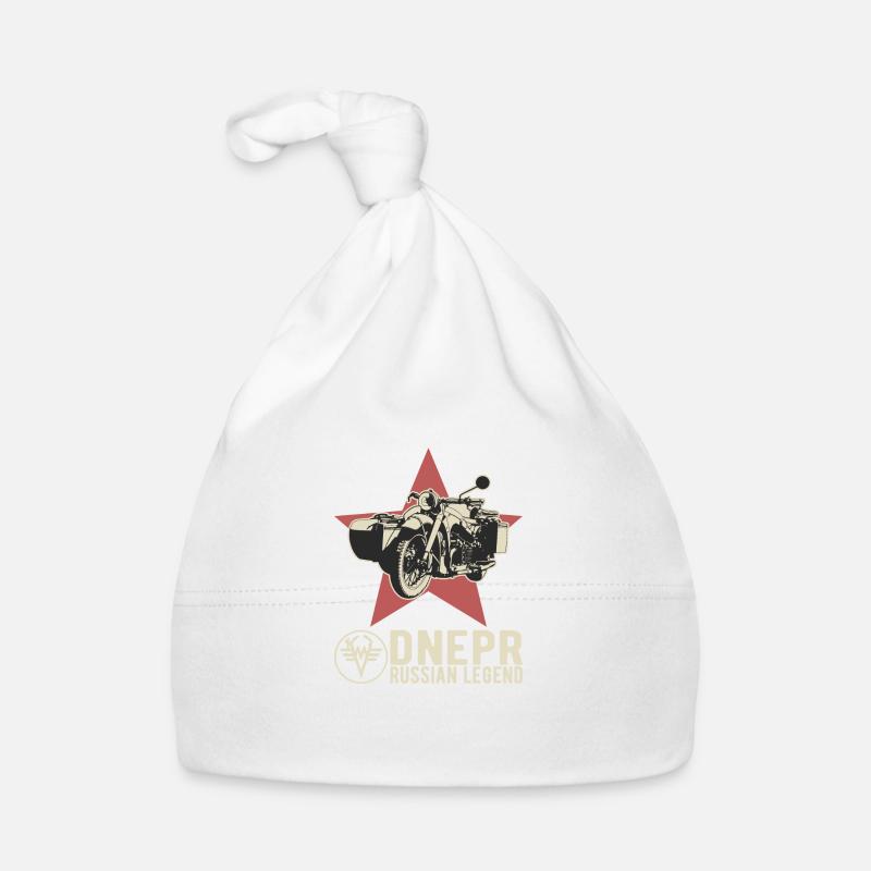 Dnepr Russian Legend Logo Motorradgespann Baby Bio-Mütze