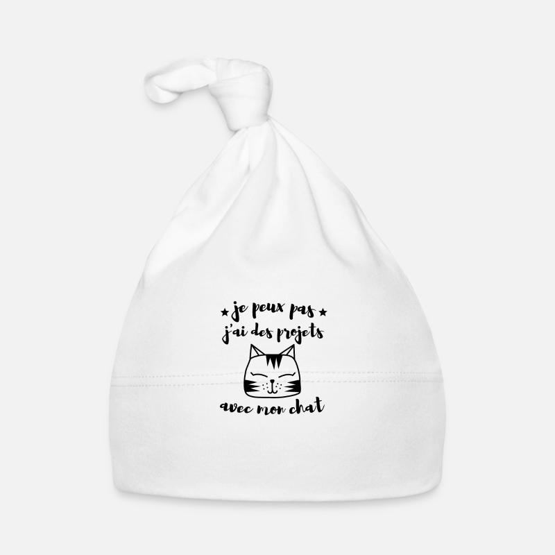 Je peux pas j ai des projets avec mon chat Bonnet bio Bébé