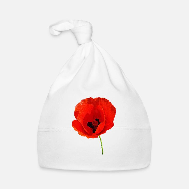 Klatschmohn Baby Bio-Mütze