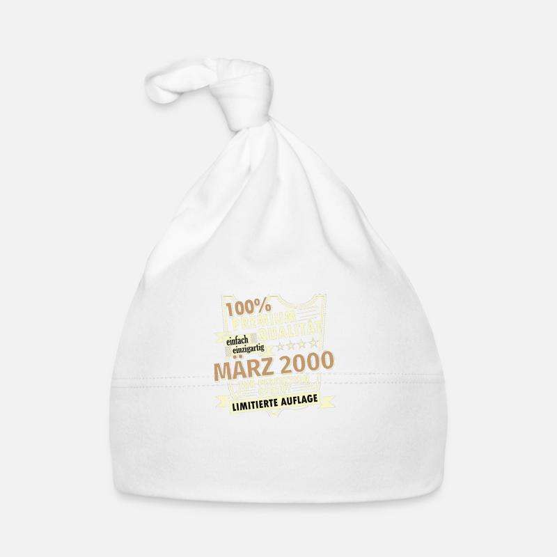23. Geburtstag März Jahrgang 2000 Geschenkidee Baby Bio-Mütze