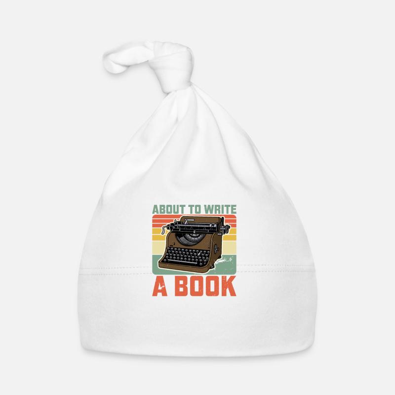 Typewriter Typewriter Literature Books Organic Baby Cap