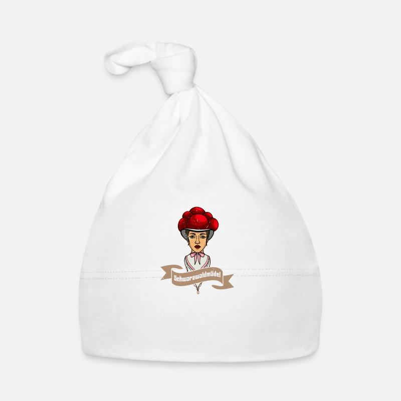 Schwarzwald Mädel Bollenhut Mädchen Spruch Baby Bio-Mütze