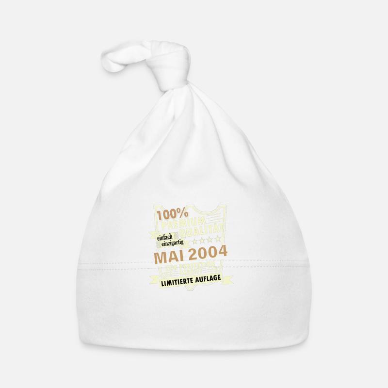 19. Geburtstag Mai Jahrgang 2004 Geschenkidee Baby Bio-Mütze