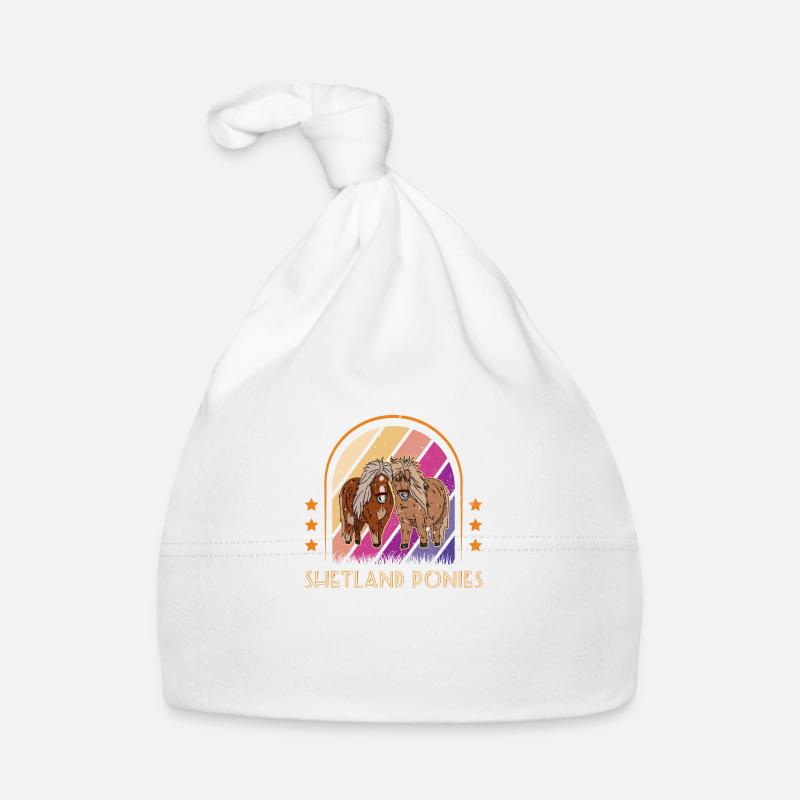 Pferdehalter Pony Shetland Shetty Mädchen Baby Bio-Mütze