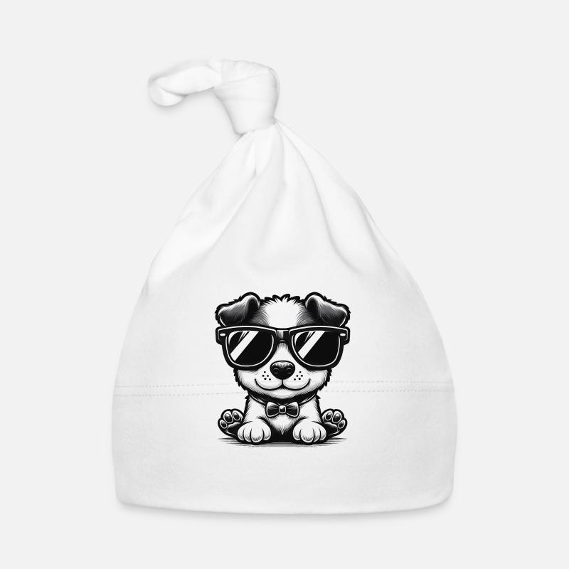 Chien teckel mignon Bonnet bio Bébé