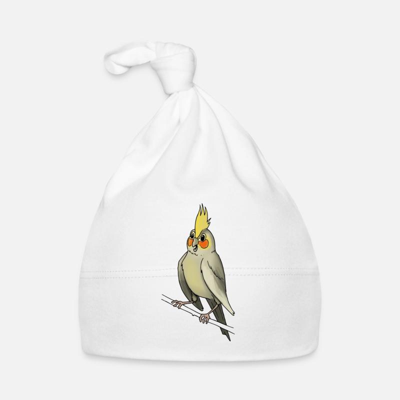 Cockatiel oiseau cage oiseaux canaries - Bonnet bio Bébé - blanc