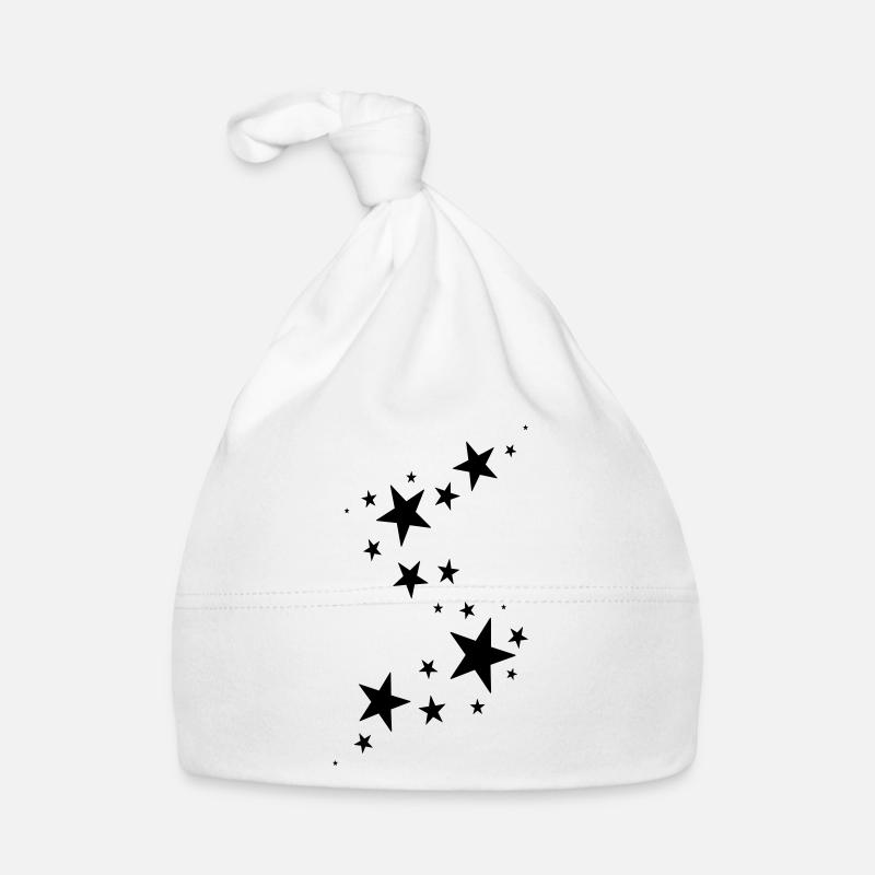 étoiles - Bonnet bio Bébé - blanc