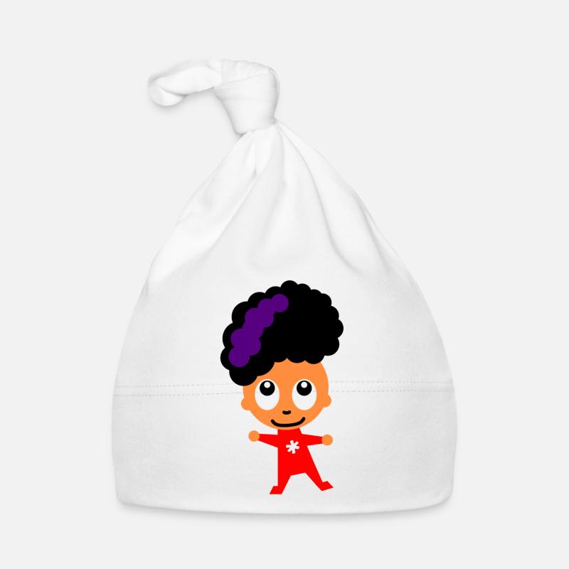La danse Popper Retro - Bonnet bio Bébé - blanc