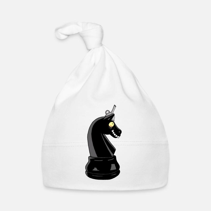 Le cavalier fou - Bonnet bio Bébé - blanc