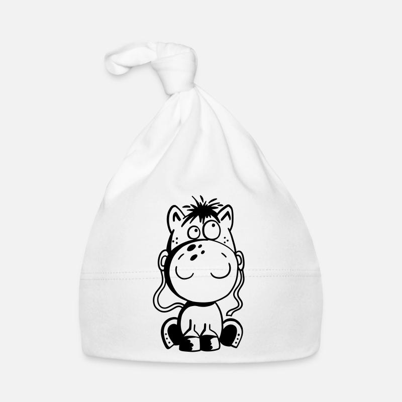 Petit cheval - poney - bande dessinée - cheval Bonnet bio Bébé