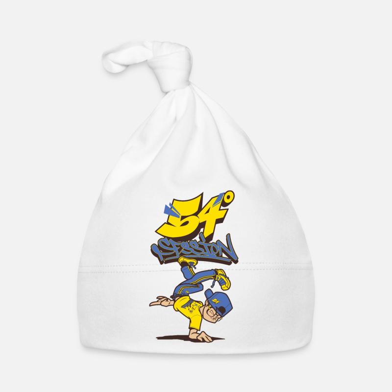 Breakdance B-Boy Streetdance Design Hip Hop Danse - Bonnet bio Bébé - blanc